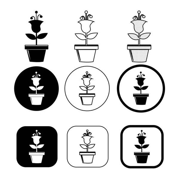 Bloem pictogram flora teken symbool — Stockvector