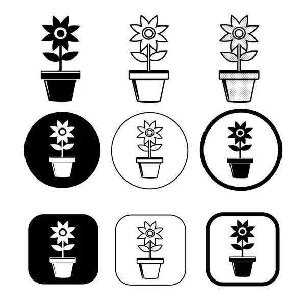 Çiçek simgesi Flora işareti sembolü — Stok Vektör