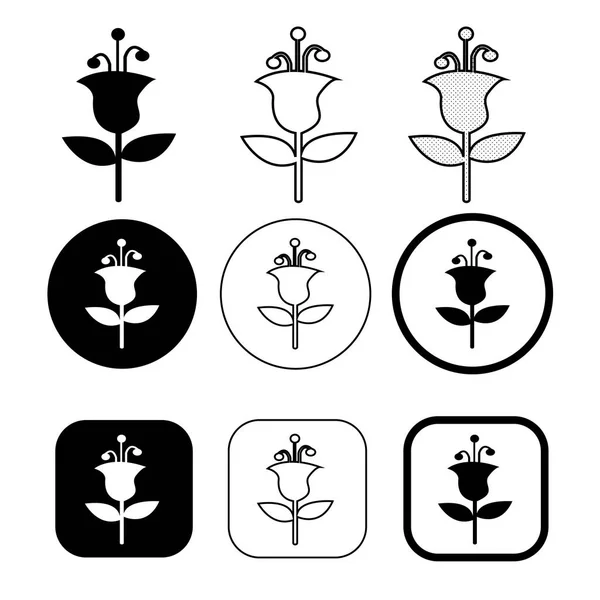 Fleur icône flore signe symbole — Image vectorielle