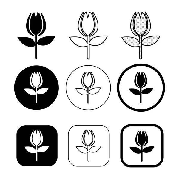 Çiçek simgesi Flora işareti sembolü — Stok Vektör