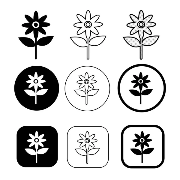 Kwiat ikona Flora symbol znak — Wektor stockowy