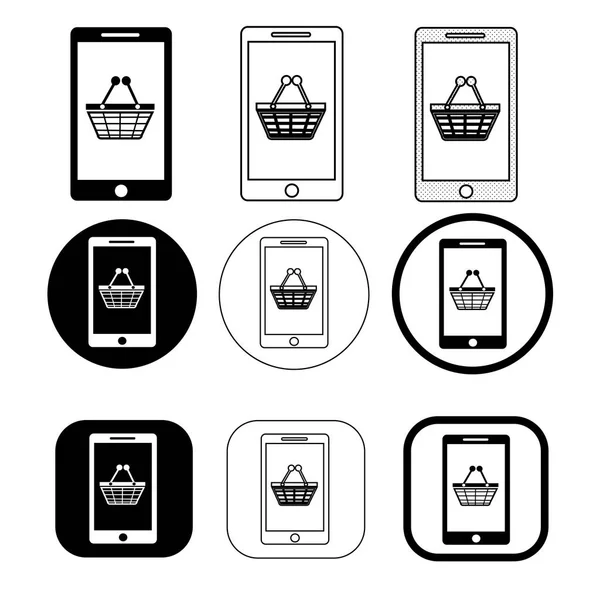 Mobiele telefoonpictogram teken symbool — Stockvector