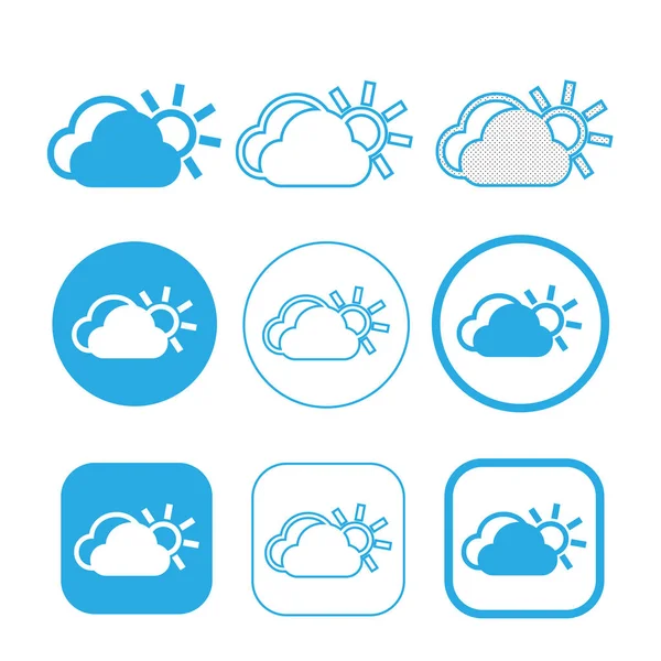 Signo de icono de nube simple símbolo — Vector de stock