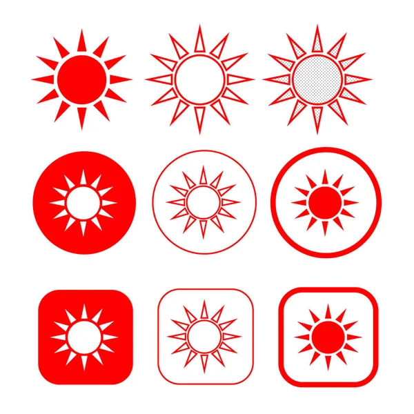 简单的太阳图标标志设计 — 图库矢量图片