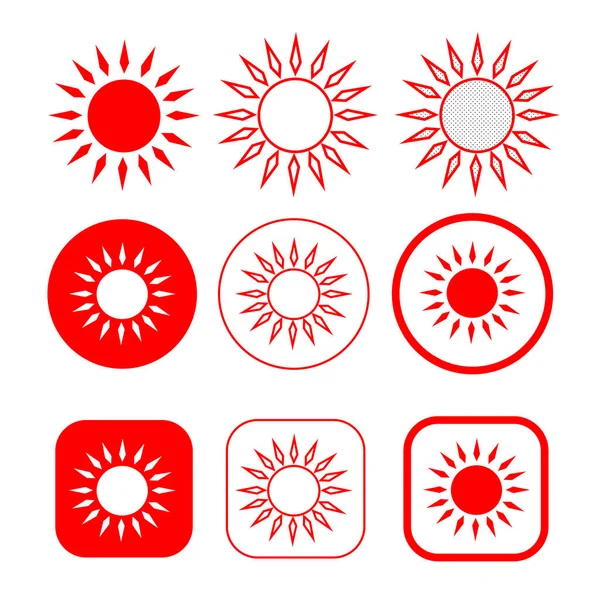 Diseño de signo de icono de sol simple — Vector de stock