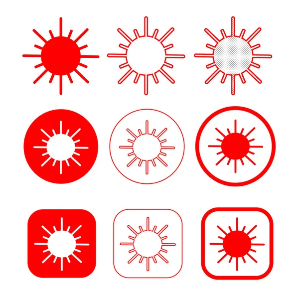 Prosta konstrukcja znak słońce ikona — Wektor stockowy