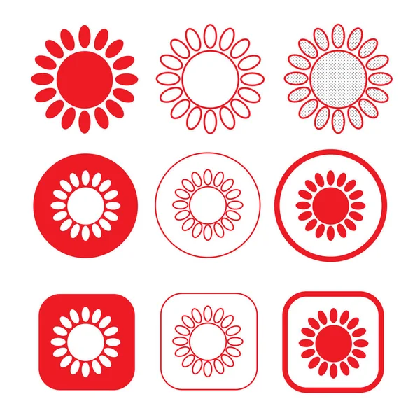 Diseño de signo de icono de sol simple — Archivo Imágenes Vectoriales