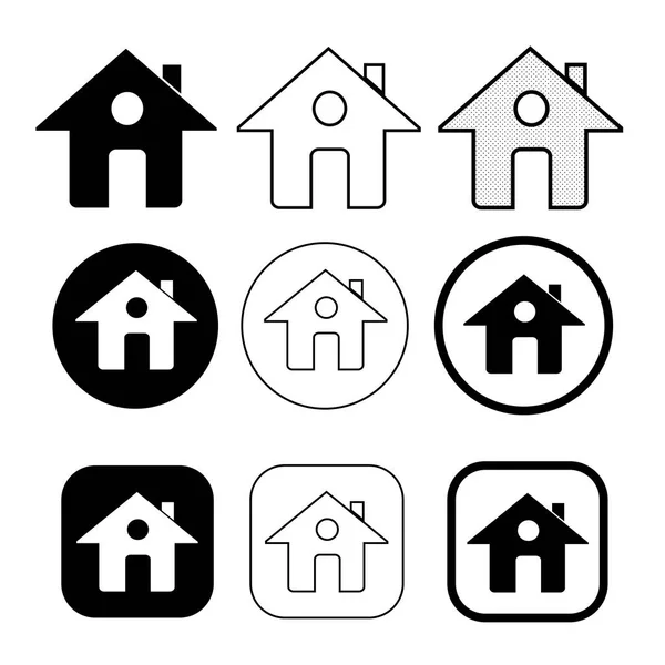 Простой символ дома и знак домашнего значка — стоковый вектор