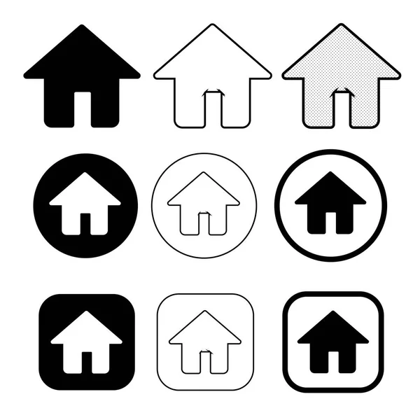 Eenvoudige huis symbool en Home pictogram teken — Stockvector