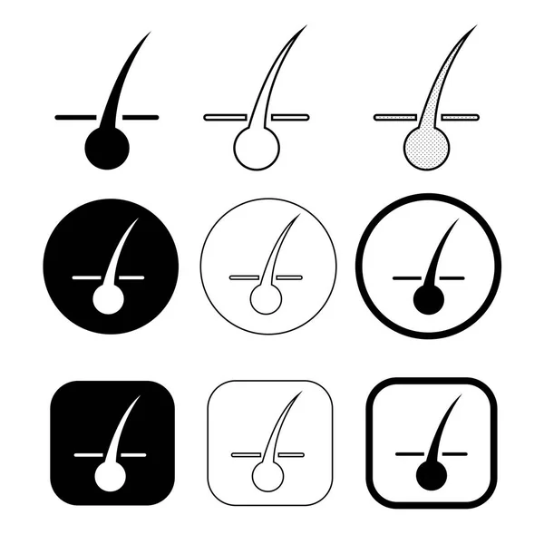 简单的头发图标标志设计 — 图库矢量图片