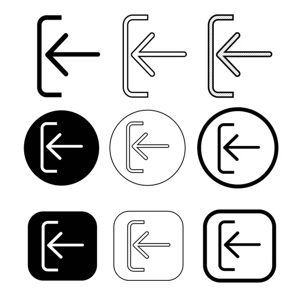 Jednoduchý přihlašovací znak ikona značka návrh — Stockový vektor