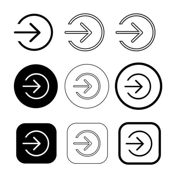 सरल लॉगइन हस्ताक्षर प्रतीक चिह्न डिजाइन — स्टॉक वेक्टर