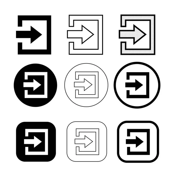 Diseño de signo de signo de inicio de sesión simple — Vector de stock
