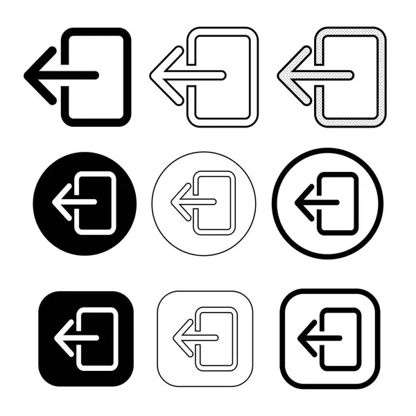 Jednoduchý znak pro odhlášení ikona označení ikony — Stockový vektor