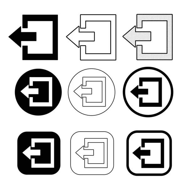 간단한 로그 아웃 기호 기호 디자인 — 스톡 벡터