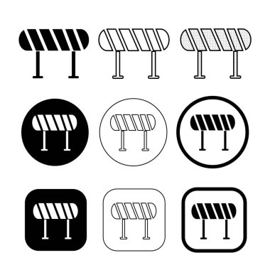 Basit Yol Bariyeri simgesi tasarımı