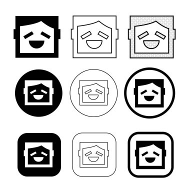 Basit insani duygu simgesi işaret tasarımı