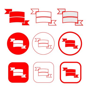 Basit kurdele simgesi tasarımı