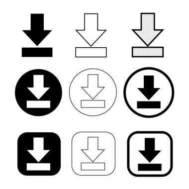 Basit indirme simgesi tasarımı