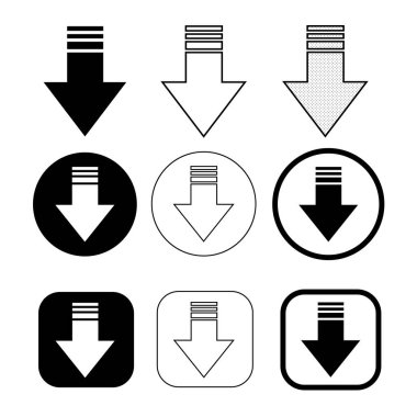 Basit indirme simgesi tasarımı