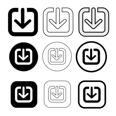 Basit indirme simgesi tasarımı