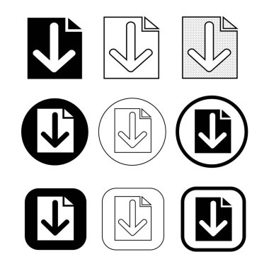 Basit indirme simgesi tasarımı