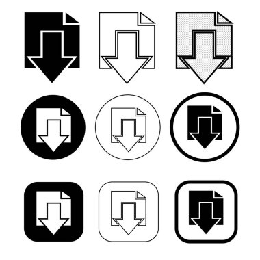 Basit indirme simgesi tasarımı