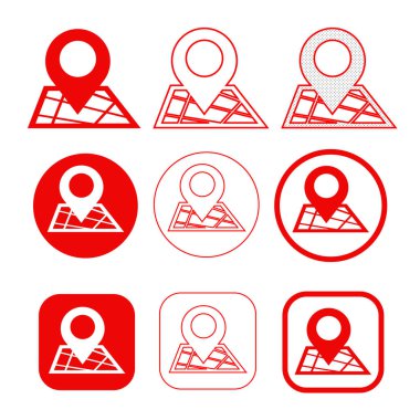 Basit harita işaretleyici gps simgesi işaret tasarımı