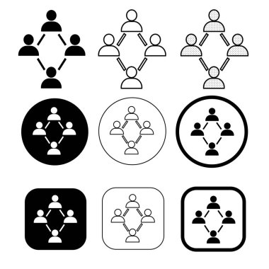 Basit insanlar ağ simgesi tasarımı