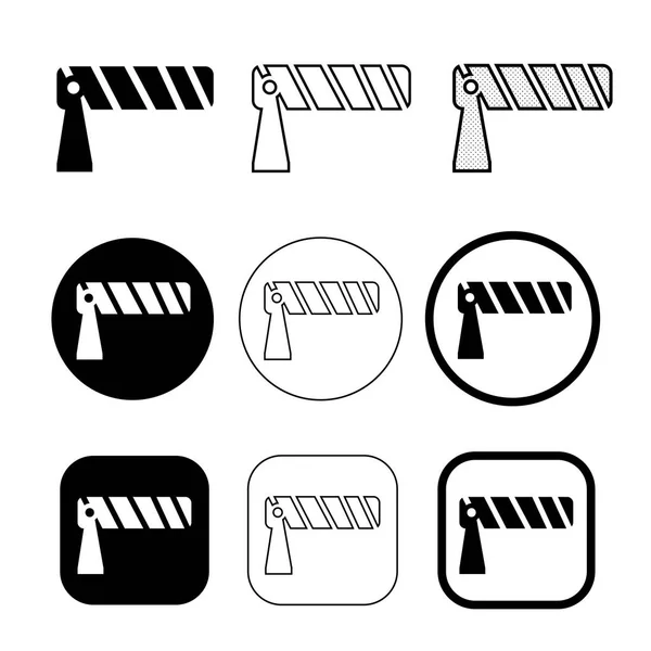 Prosta ikona znaku bariery drogowej — Wektor stockowy