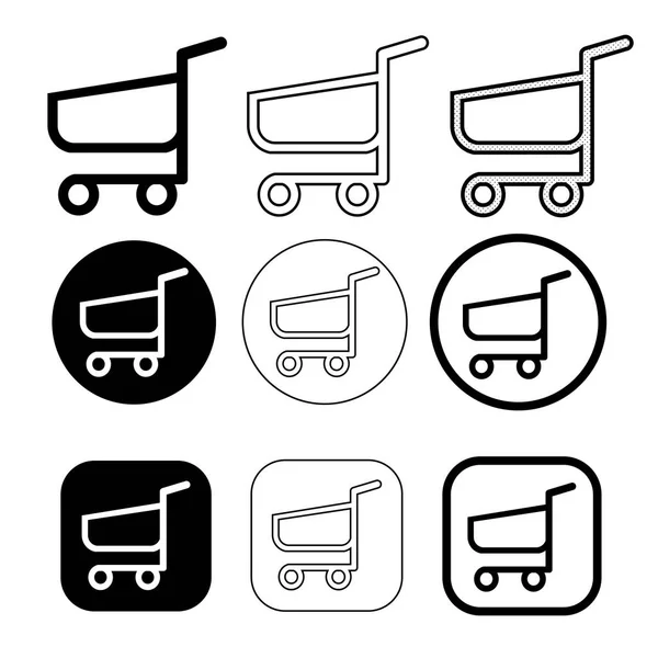Carrinho de compras simples ícone do carrinho de design sinal — Vetor de Stock