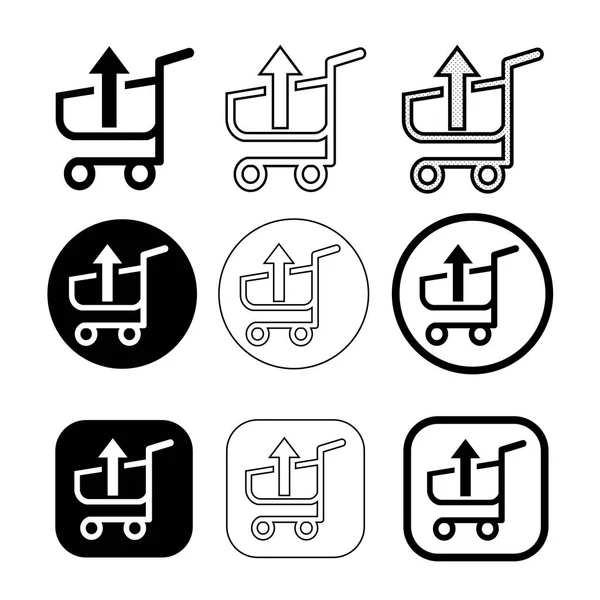 Einfache Einkaufswagen Symbol Zeichen Design — Stockvektor