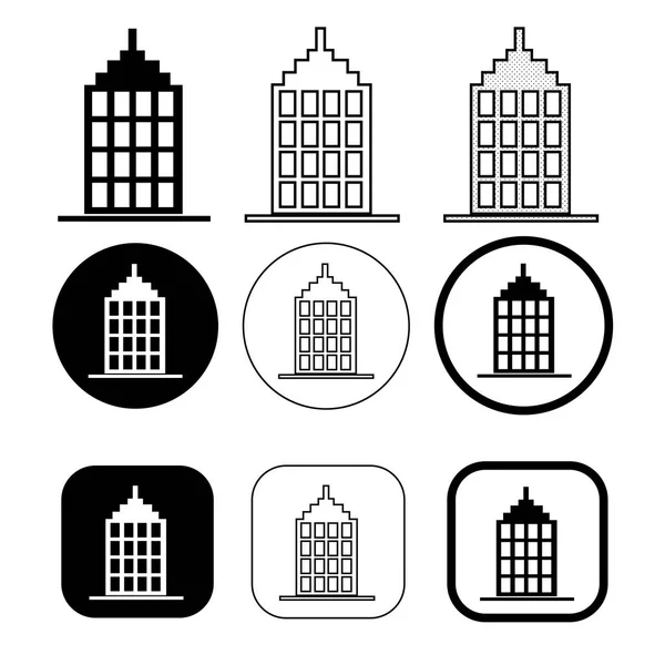 Basit bina simgesi tasarımı — Stok Vektör