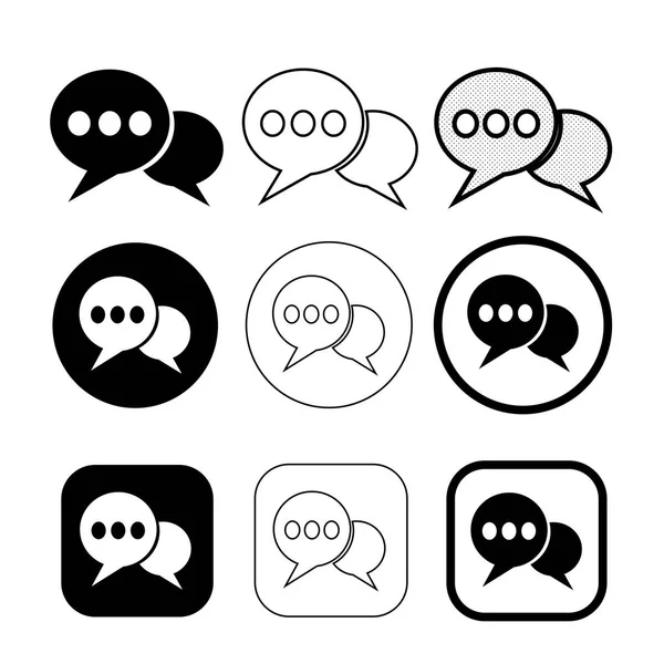 Eenvoudige spraakbel pictogram ontwerp — Stockvector
