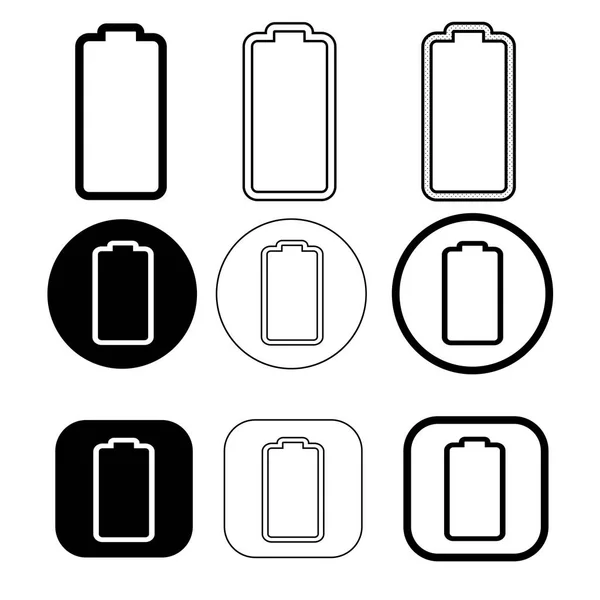 Jednoduchý design ikon baterie — Stockový vektor