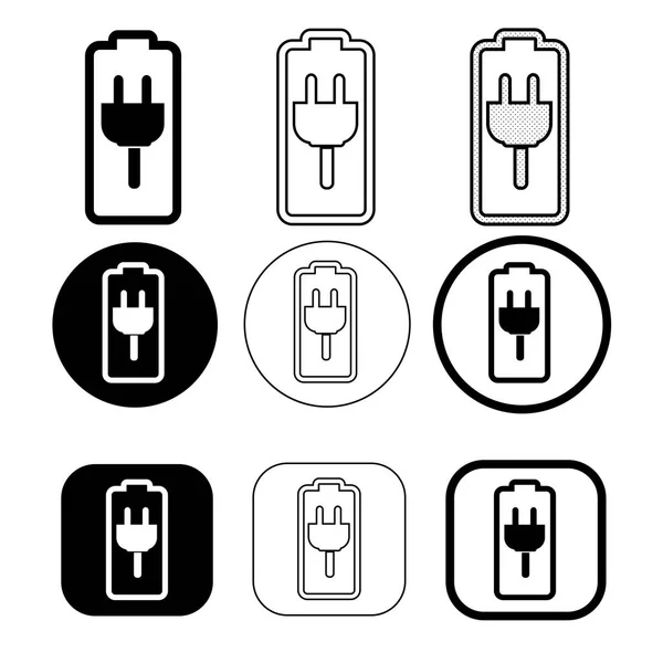 Design de sinal de ícone de bateria simples — Vetor de Stock