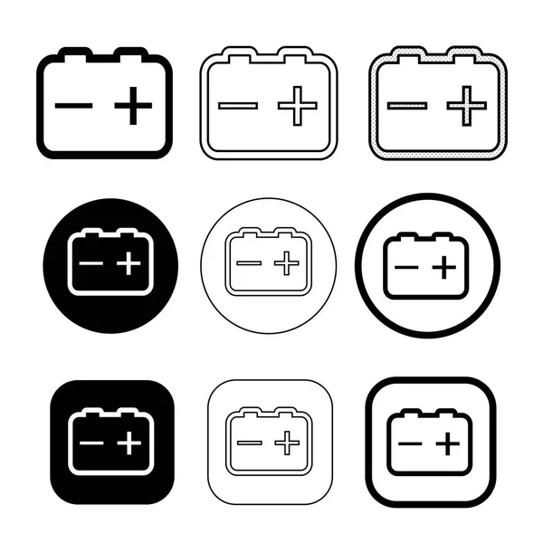 Diseño de signo de icono de batería simple — Vector de stock