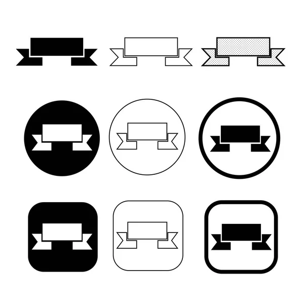 Design de sinal de ícone de fita simples —  Vetores de Stock