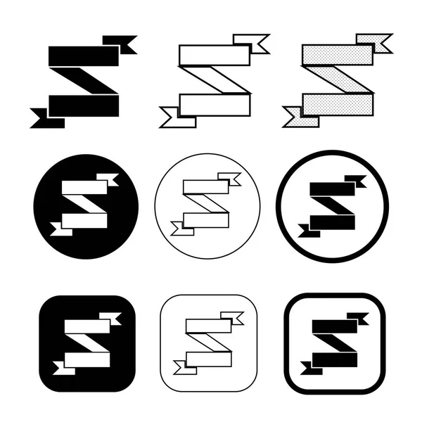 Simple ribbon icon sign design — Stock Vector