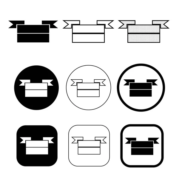 Design de sinal de ícone de fita simples — Vetor de Stock