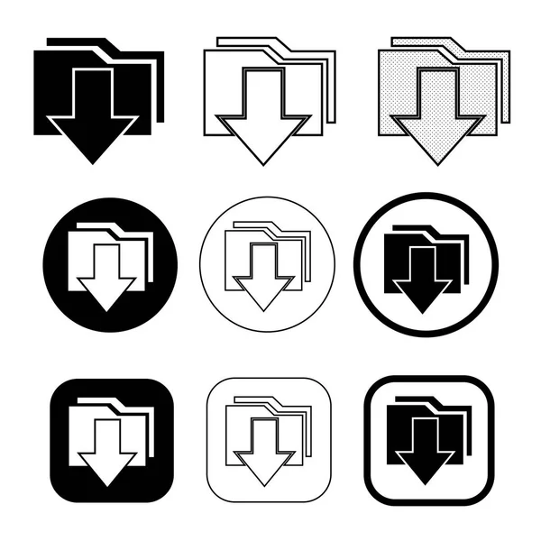 Diseño de signo de icono de descarga simple — Archivo Imágenes Vectoriales