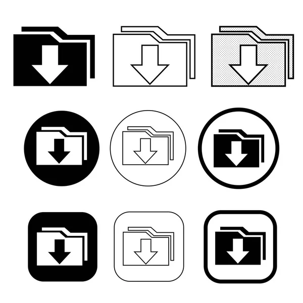 Design de sinal de ícone de download simples —  Vetores de Stock