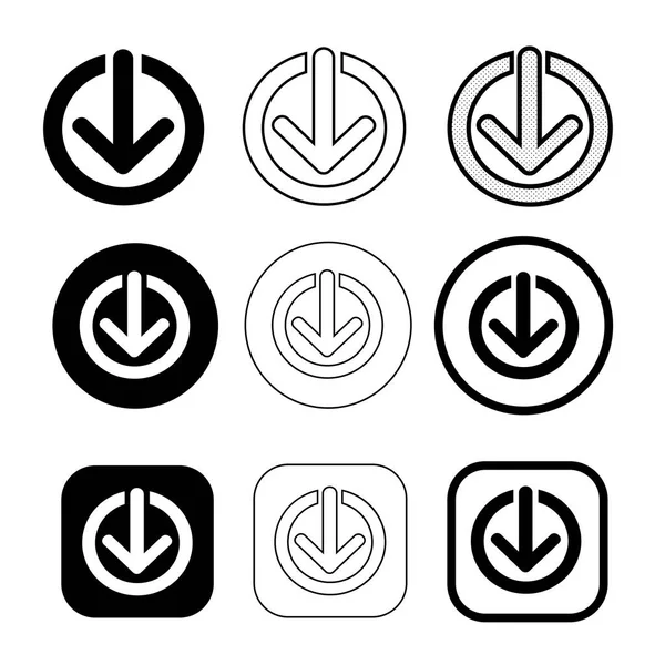 Design de sinal de ícone de download simples — Vetor de Stock