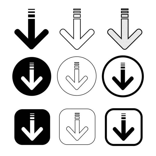 Conception de panneau icône de téléchargement simple — Image vectorielle