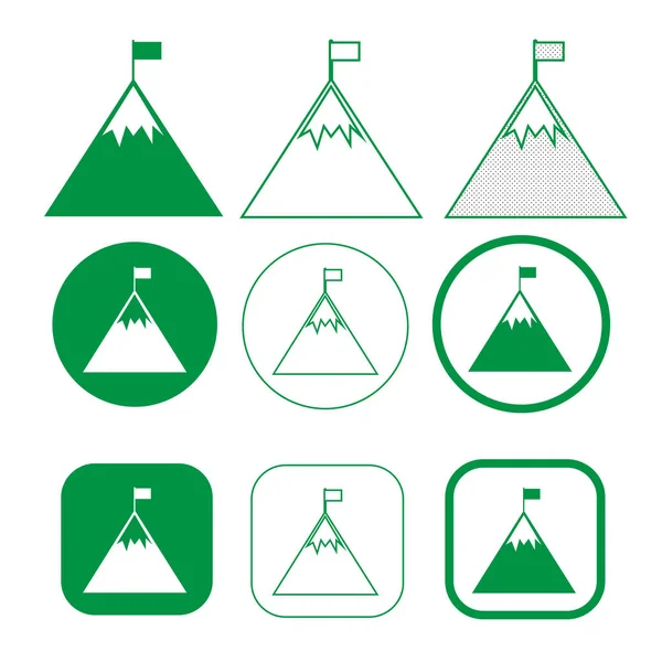 Design de sinal de ícone de montanha simples — Vetor de Stock