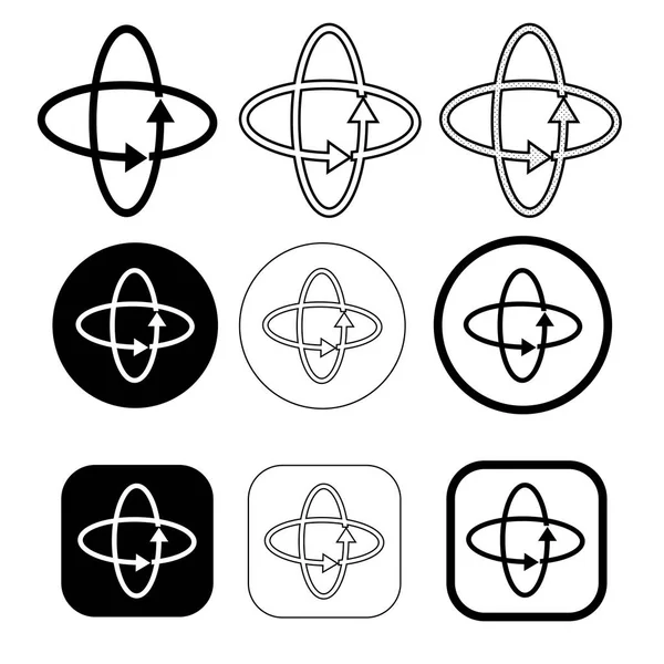 Simple 360 Degré icône signe design — Image vectorielle