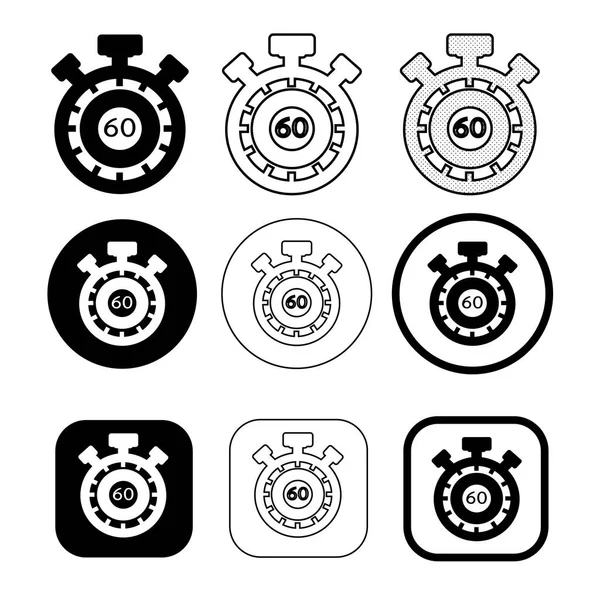 Diseño de signo de icono de cronómetro simple — Archivo Imágenes Vectoriales