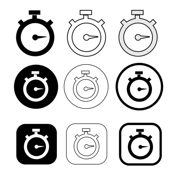 Design de sinal de ícone de cronômetro simples — Vetor de Stock