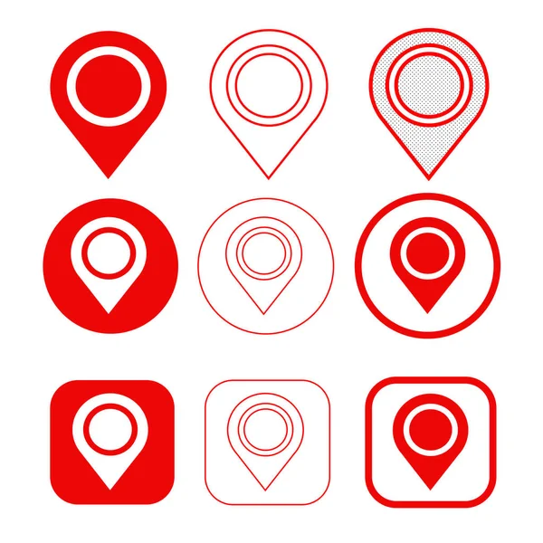 Eenvoudige kaart pointer gps pictogram ontwerp — Stockvector