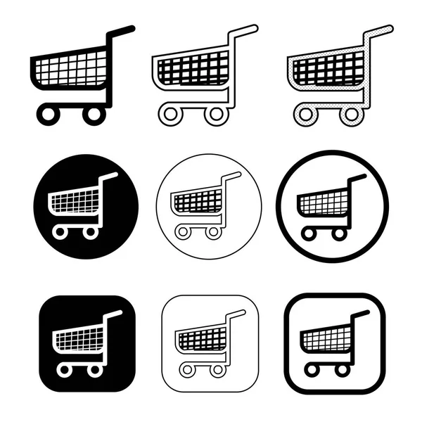 Simple shopping cart trolley icon sign design — Stock Vector
